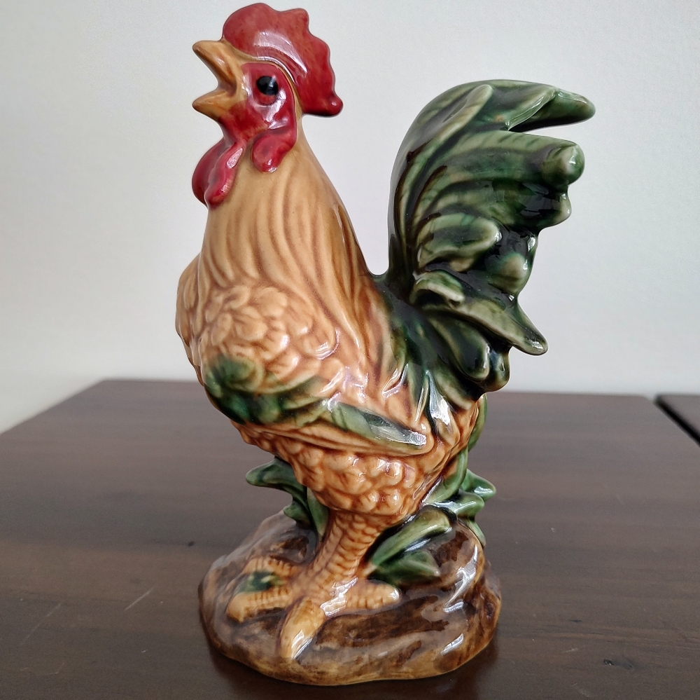Rooster Statue MCM French Kitchen Rustic Country Farmhouse